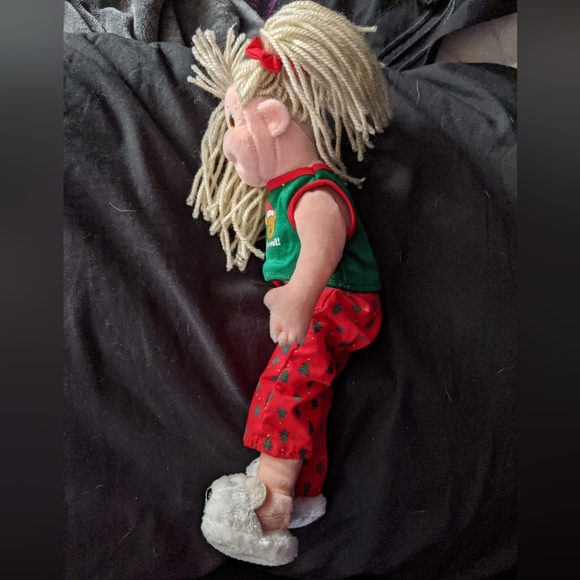Plush Doll with Red Outfit and Blonde Hair - Picture 2 of 11